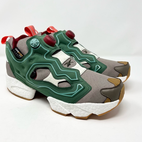 Reebok x adidas x BBC INSTAPUMP FURY BOOST GREEN Low Top Athletic Sneakers - Picture 7 of 15
